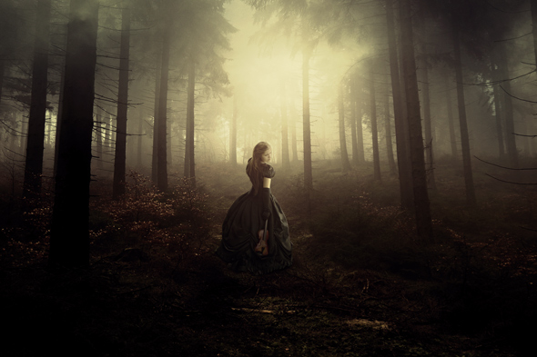 Create a Dark, Emotional Misty Forest Scene in Photoshop - PSD Stack