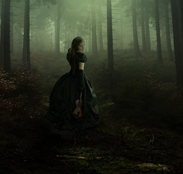 Create a Dark, Emotional Misty Forest Scene in Photoshop - PSD Stack