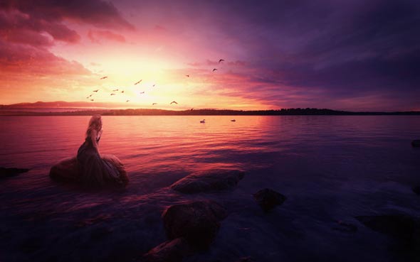 Create a Fantasy, Emotional Dreamy Lake Scene in Photoshop