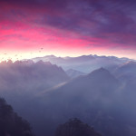 Matte Painting Landscape of Misty Mountains