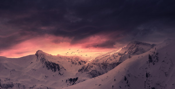 Create a Mountains Matte Painting Landscape in Photoshop