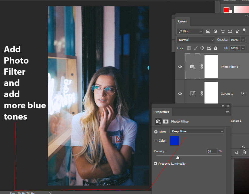 2 minutes color correction in photoshop