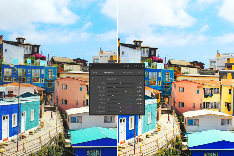 How to Use The HSL/Color Mixer Tool in Lightroom PSD Stack
