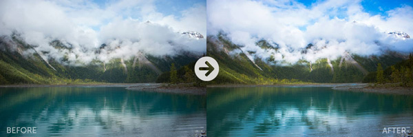 free-serene-lake-preset-before-after