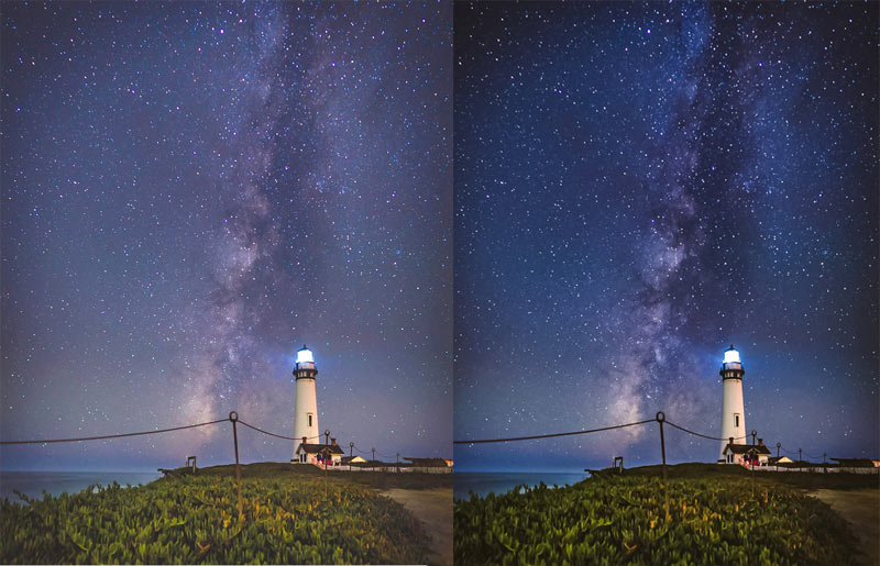 Astrograph Lightroom Preset before and after comparison