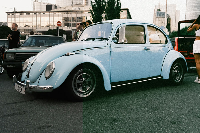 Film Emulation Lightroom Preset before and after comparison