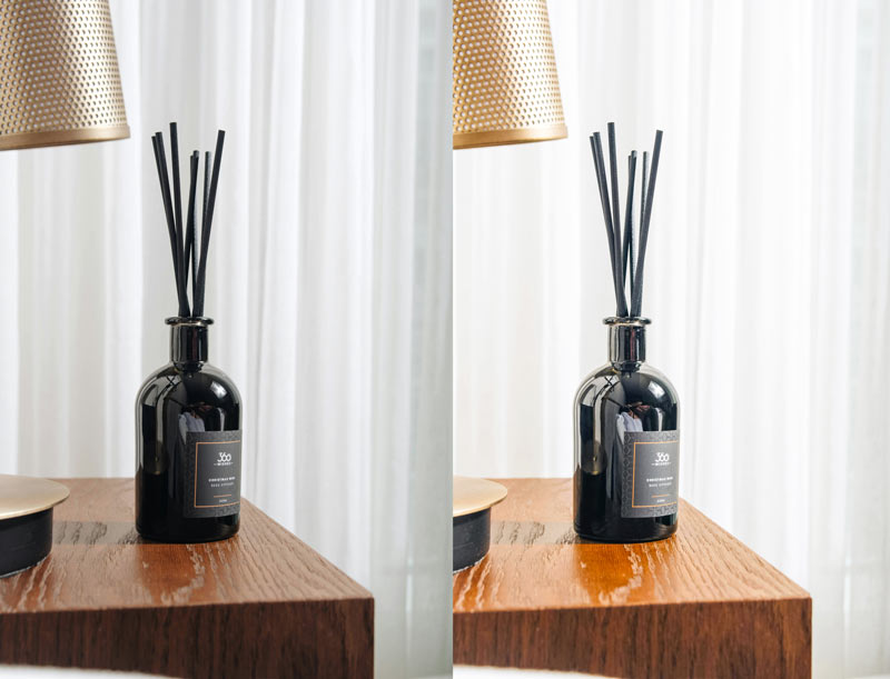 Interior Product Lightroom Preset before and after comparison