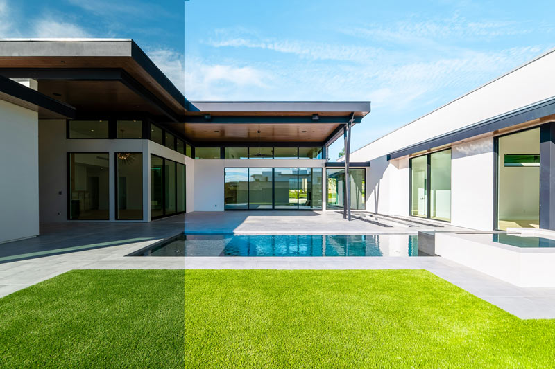 Real Estate Lightroom Preset before and after comparison