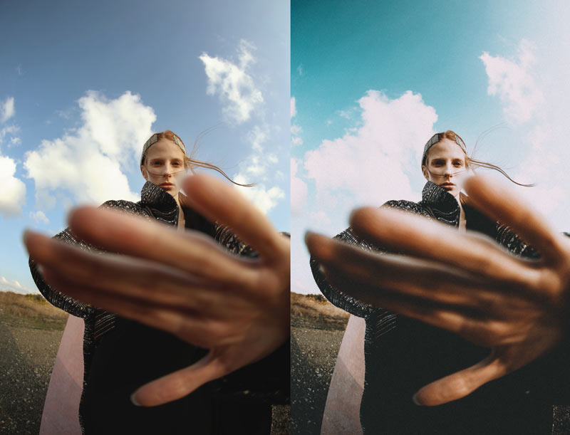 Grainy Film Lightroom Preset before and after comparison