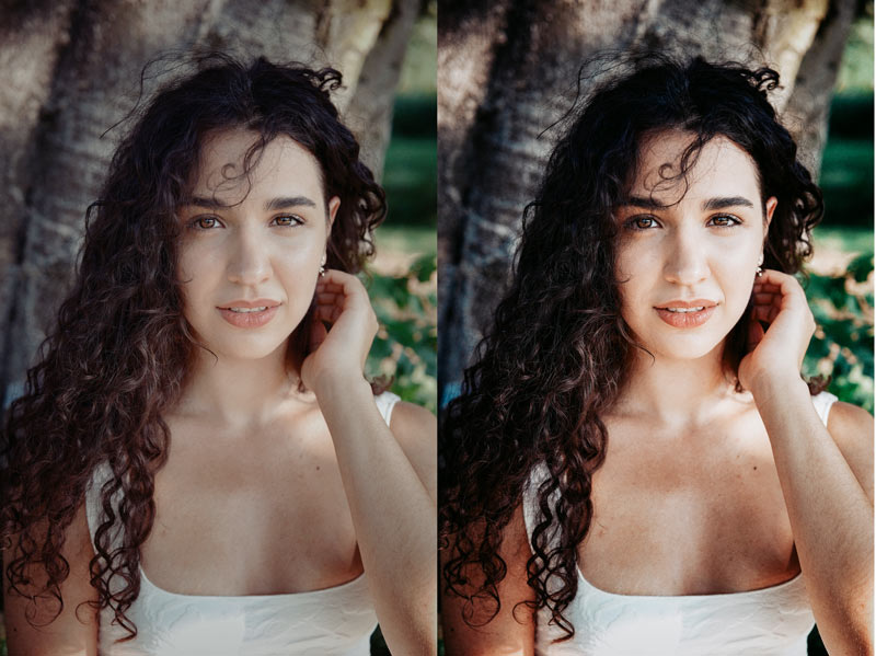 400H Film Lightroom Preset before and after comparison